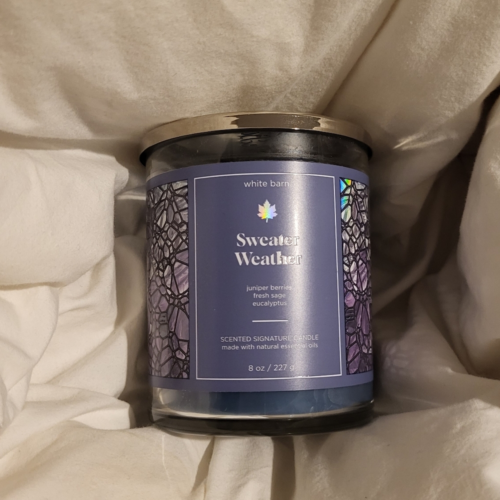 BBW Candle Sweater Weather  1 wick